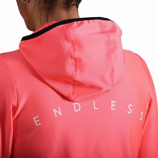 Sweat-shirt Endless Breath Line Corail Brillant