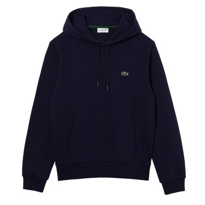 Sweat-shirt en coton bleu marine Lacoste