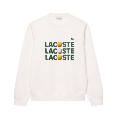 Sweat-shirt en peluche Lacoste blanc