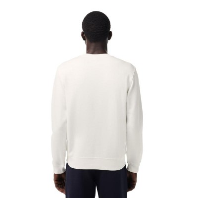 Sweat-shirt en peluche Lacoste blanc