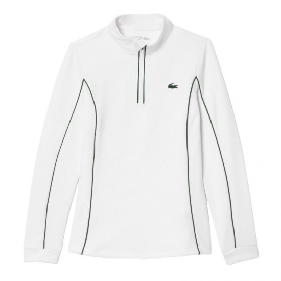 Sudadera Lacoste Ultra Dry Blanco Verde Mujer