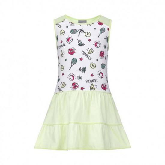 Vestido Head Tennis Verde Claro Junior