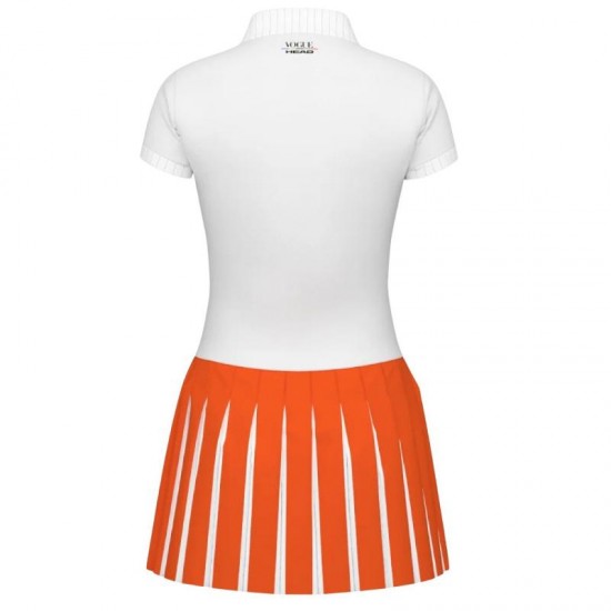 Head Vogue White Orange Dress