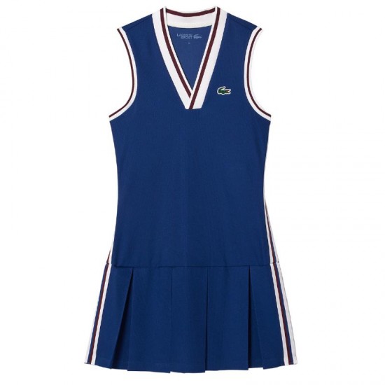 Lacoste Sport Pique Navy Blue Burgundy Dress