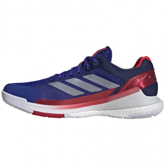 Adidas Crazyquick Boost Padel Bleu Argent Blanc Baskets