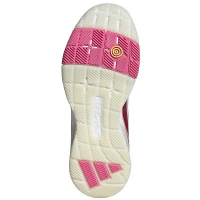 Zapatillas Adidas Crazyquick Boost Padel Blanco Plata Rosa Mujer