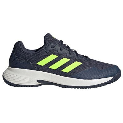 Zapatillas Adidas GameCourt 2.0 Azul Oscuro Lima Blanco