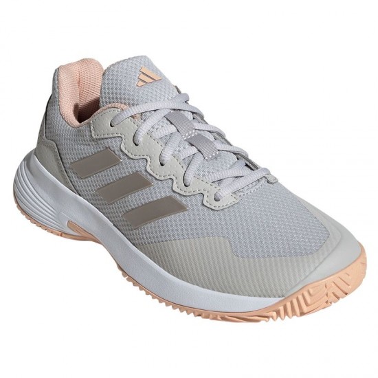 Baskets Femme Adidas Gamecourt 2.0 Metallic Grey Coral