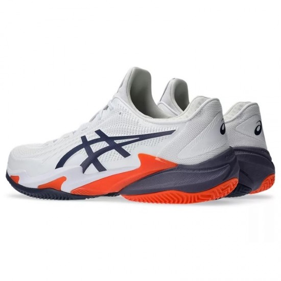 Asics Court FF 3 Clay White Gray Orange Sneakers