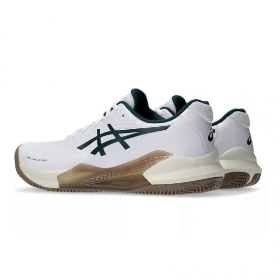 Asics Gel Challenger 14 Clay White Dark Green Sneakers