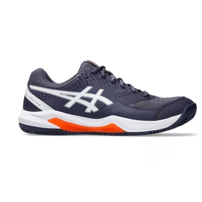 Asics Gel Dedicate 8 terre battue bleu indigo blanc baskets