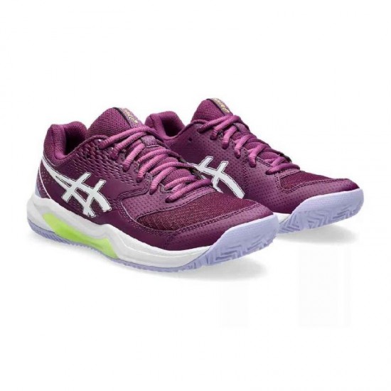 Baskets Femme Asics Gel Dedicate 8 Padel Intense Mauve Blanc