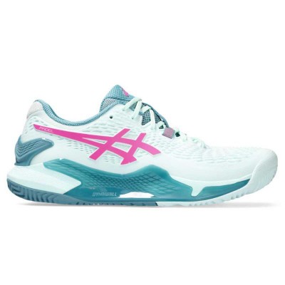 Asics Gel Resolution 9 Padel Mint Pink Fluor Women''s Shoes