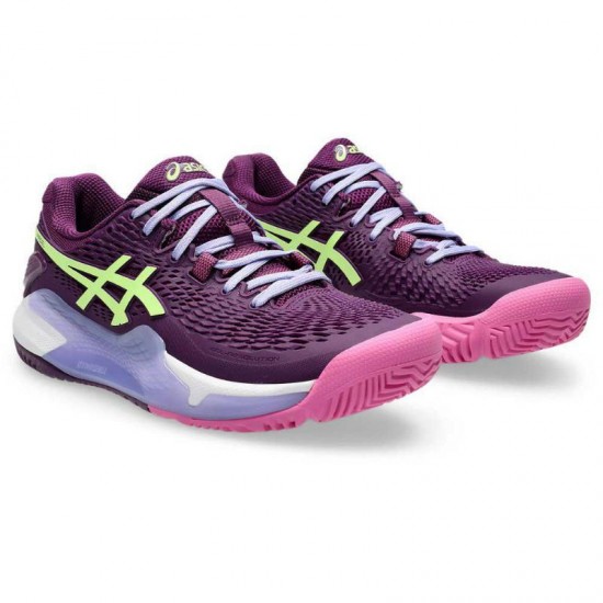 Asics Gel Resolution 9 Padel Intense Lime Women''s Shoes