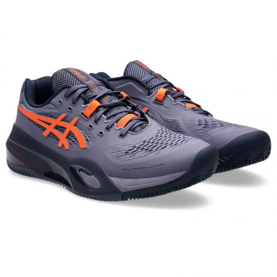 Asics Gel Resolution X Clay Gray Purple Orange Sneakers