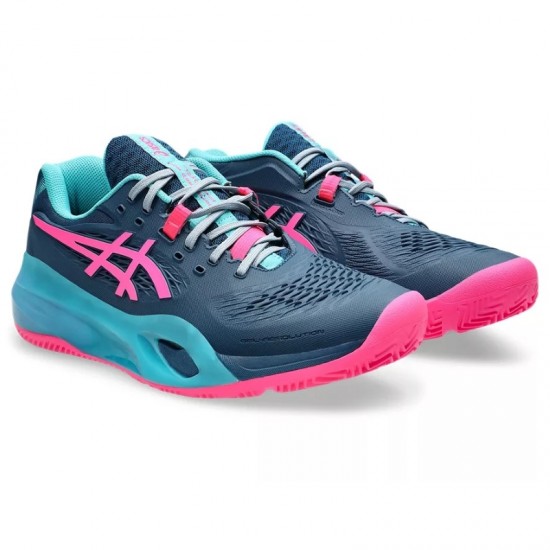 Asics Gel Resolution X Padel Blue Mako Pink Sneakers