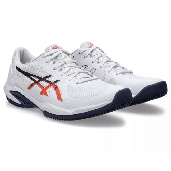 Zapatillas Asics Solution Swift FF 2 Clay Blanco Azul Naranja