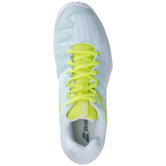 Zapatillas Babolat Sensa Azul Amarillo Fluor Mujer