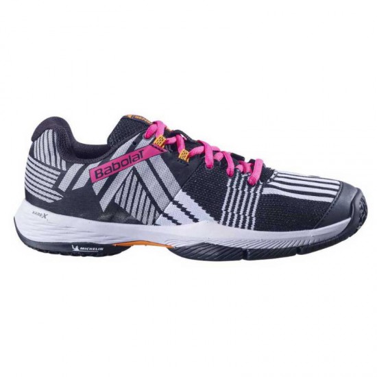 Baskets Babolat Sensa Blanc Fuchsia Noir