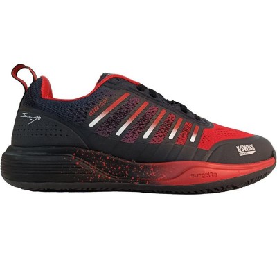 Kswiss Sanyo Ultra Court Padel Noir Anthracite Rouge Baskets