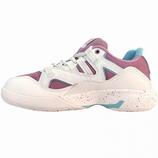 Zapatillas Kswiss Tura Team Padel Blanco Lila Mujer