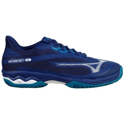 Mizuno Wave Exceed Light 2 terre battue bleu fonce blanc baskets