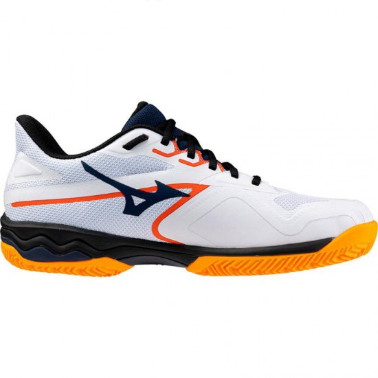 Mizuno Wave Exceed Light 2 Padel White Blue Orange Shoes