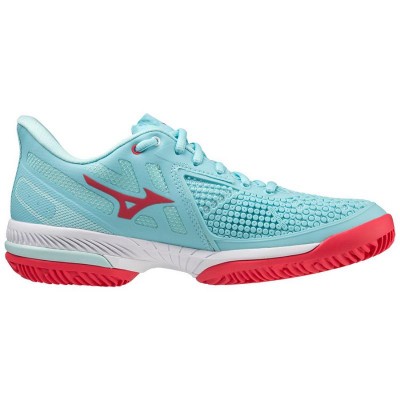 Baskets Mizuno Wave Exceed Tour 5 CC Turquoise Blanc Femmes