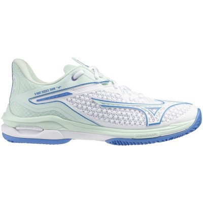 Baskets Femme Mizuno Wave Exceed Tour 6 TERRE BATTUE Blanc Bleu