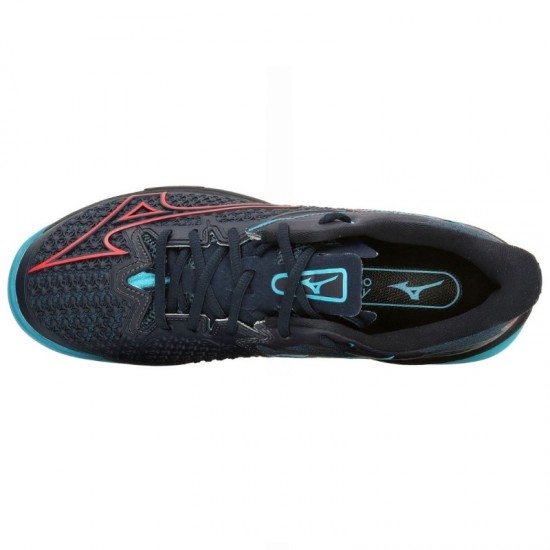 Mizuno Wave Exceed Tour 6 Padel Black Blue Red Sneakers