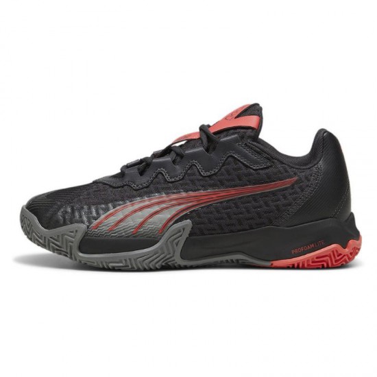 Puma Nova Elite Gris Fonce Noir Rouge Baskets