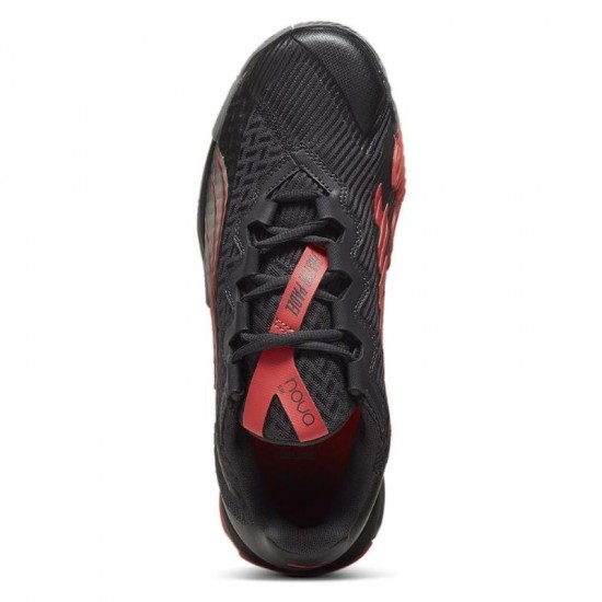 Zapatillas Puma Nova Elite Gris Oscuro Negro Rojo