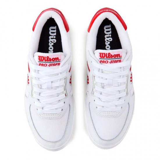 Zapatillas Wilson Pro Staff 87 Mesh Blanco Rojo