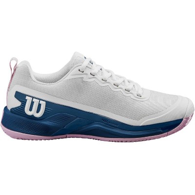 Zapatillas Wilson Rush Pro 4.5 Clay Blanco Azul Mujer