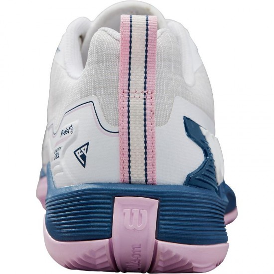 Wilson Rush Pro 4.5 TERRE BATTUE Blanc Bleu Baskets Femme