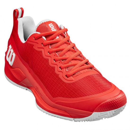 Zapatillas Wilson Rush Pro 4.5 Clay Rojo Blanco