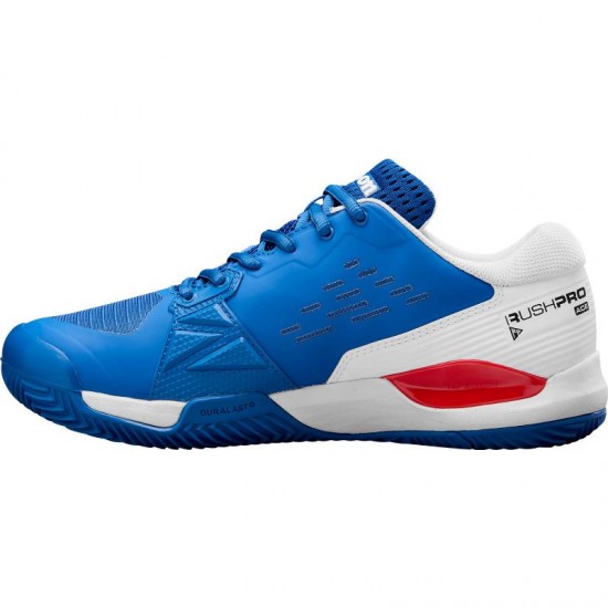 Wilson Rush Pro Ace Clay Blue White Red Sneakers