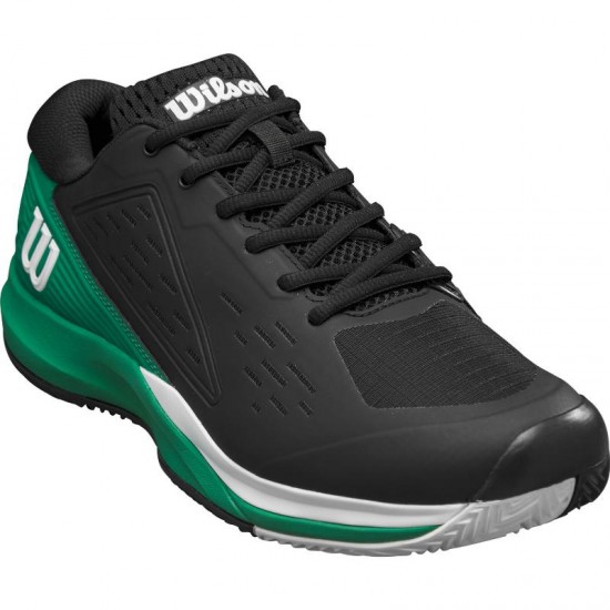 Wilson Rush Pro Ace Clay Black Green White Sneakers