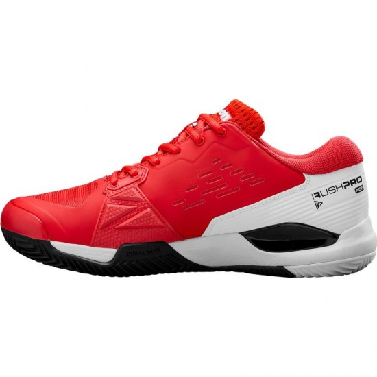 Zapatillas Wilson Rush Pro Ace Clay Rojo Blanco Negro