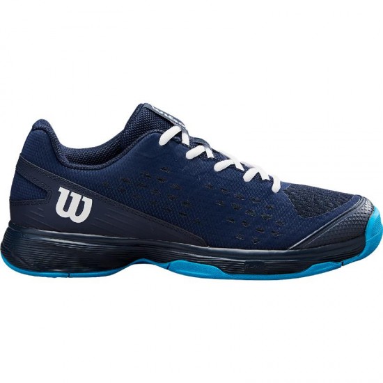 Wilson Rush Pro L Navy Blue White Junior Sneakers